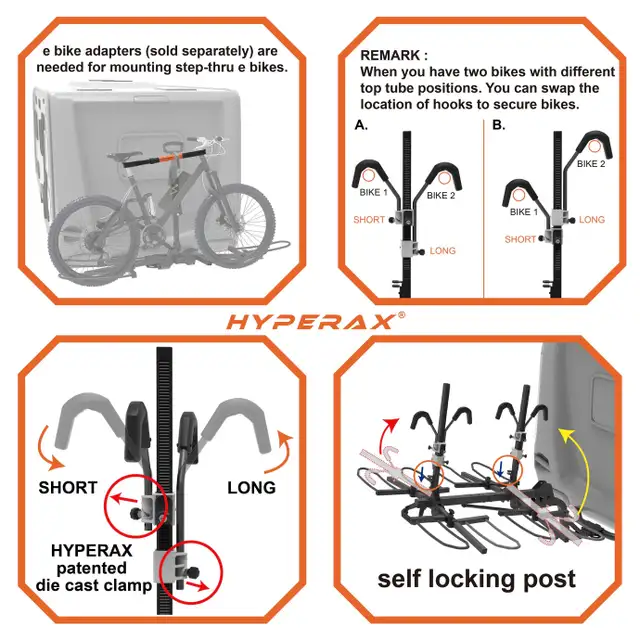 HYPERAX Volt RV 4x E Bike Rack Carrier  (250 LB Capacity) in Other in Calgary - Image 7