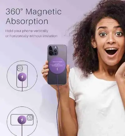 Compatible with MagSafe Charger for iPhone 14 - Mag Safe Magneti, View more