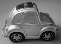 Breeze Collection Silver Volkswagen Beetle Desk Clock