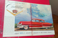 CLASSIC 1953 CADILLAC FLEETWOOD 60 SPECIAL 14 X 22 ORIG PRINT AD
