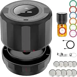 Brand-new mason jar vacuum sealer kits with great reviews: Electric pump vacuums wide-mouth and regu...