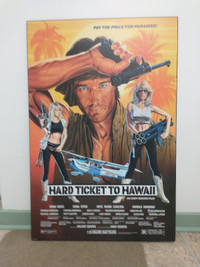 HARD TICKET TO HAWAII MOUNTED MOVIE POSTER - BEST OFFER ACCEPTED