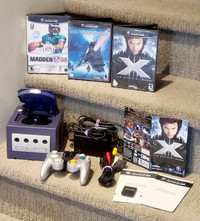 GameCube Console Complète, Manette, 3 Jeux (Testé Fonctionnel)