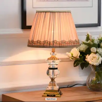 Vintage Crystal Gold Table Lamp , View more