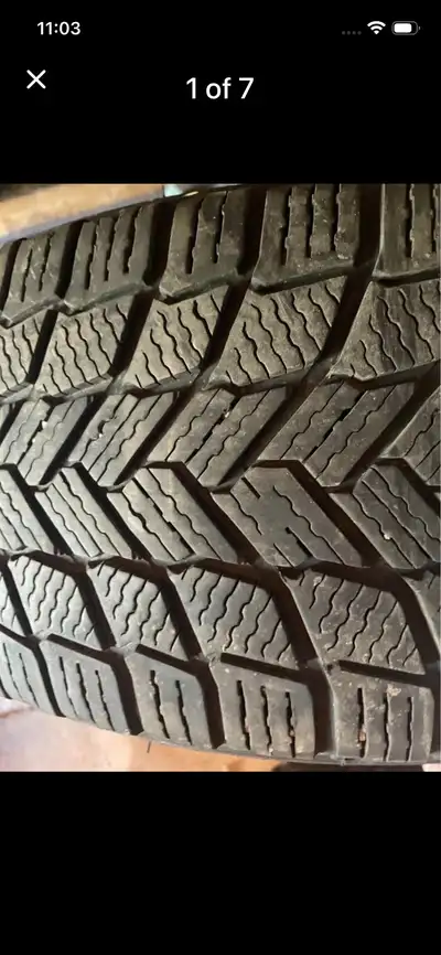 Set of 4 used one winter with low kms, rims are 5x114.3bolt pattern and will fit many SUVs, near Mid...