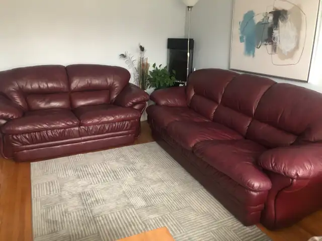 Genuine Leather Sofa and Loveseat64722758133891120