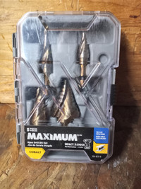 MAXIMUM Cobalt Step Drill Bit Set for Glass, Metal, Masonry.