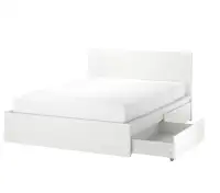 IKEA MALM HIGH BED FRAME WITH STORAGE