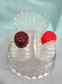 SALIERE POIVRIERE "ART DECO" SALT and PEPPER SET English spoken