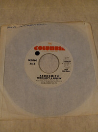 Aerosmith 45 RPM Record Promotional Near MInt HTF