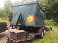 hooklift trailer & 4 dumpster bins