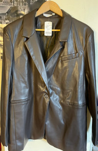 Leather blazer and leather jacket