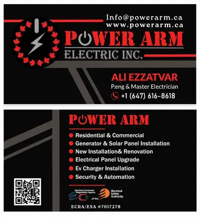 ___ POWER ARM ELECTRIC___ ___ WWW.POWERARM.CA ___ ECRA/ESA #7017278 !!!!!!!!!!!!!!!!!! **** Solar sy...