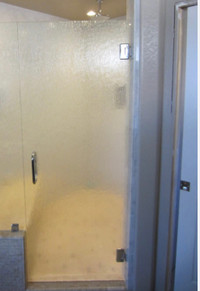 PRIVACY GLASS SHOWER DOOR and mounting Hardware for Sale