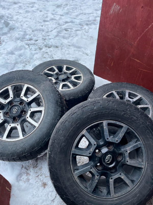 4 -18 inch Toyota OEM TRD OFF Road rims with tires in Tires & Rims in Prince George - Image 3