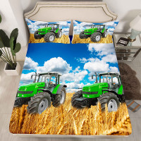 Tractor FULL sheet set with fitted & flat sheet & 2 pillow cases