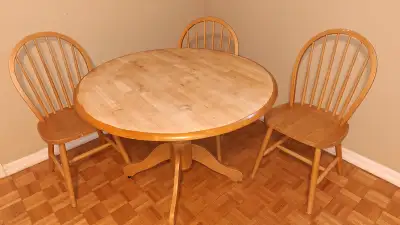 IKEA Classic Wooden Dining Table with 4 Chairs, View more