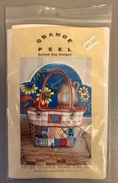 OP-25 COUNTRY HEART TOTE BAG PATTERN, View more