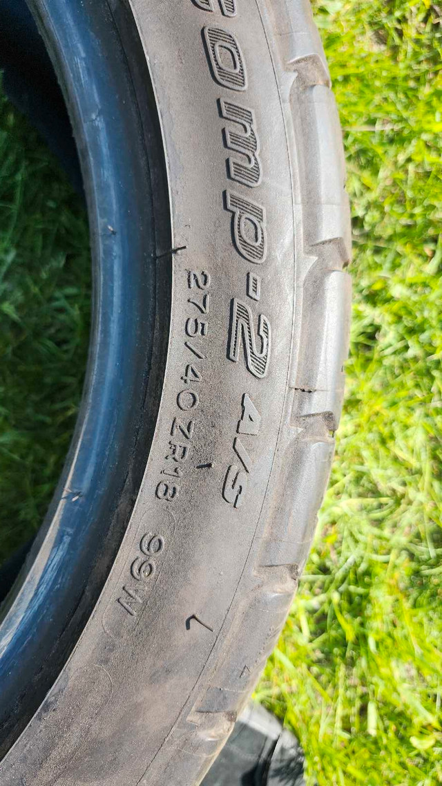 BFGOODRICH - G-FORCE COMP-2 A/S 275/40 R18 W (99) in Tires & Rims in Trenton - Image 2