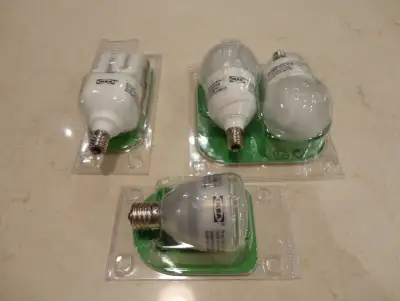 Set of Four 7 watt R14 -E17 &10 watt E12 Indoor Efficient Bulbs, View more