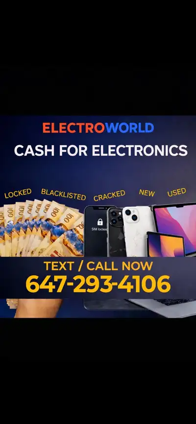 Cash for electronics /Argent comptant pour appareils électroniqu, View more
