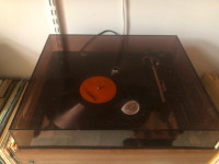 Dual turntable and Technics stereo amp