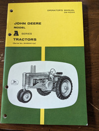 John Deere A operators manual 