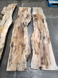 Spalted maple live edge planks