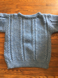 Hand knit acrylic sweater