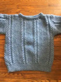 Hand knit acrylic sweater