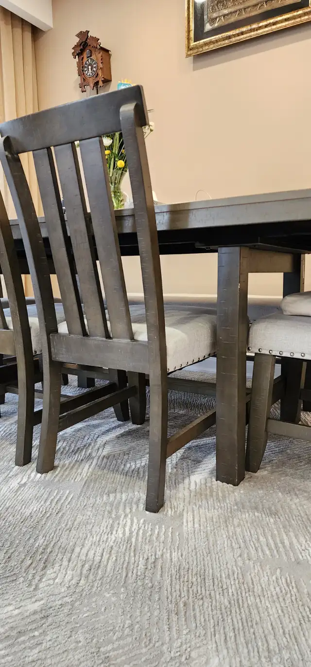 Dining Table Set (4 Chairs + Bench) + Carpet – Urgent Sale!62863260941826124