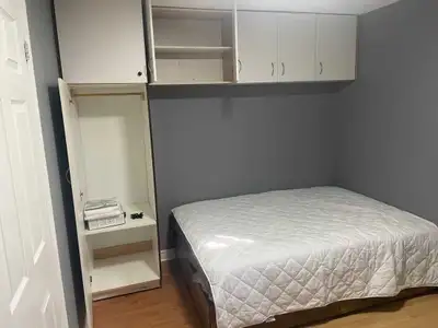 This bright, furnished one-bedroom plus office apartment comes with all utilities included for a sea...