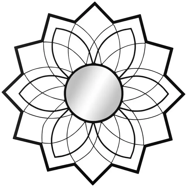 31" x 31" Modern Flower Wall Mirror, Decorative Mirror for Livin in Home Décor & Accents in Markham / York Region - Image 3