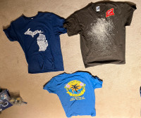 (3) Brewery T-Shirts; Founders, Miller, Florida Keys - Large