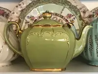 Rare Sadler Green Cube Teapot