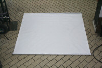 Rideaux en canvas blanc pour projet/ White canvas fabric