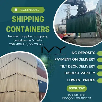 Number one supplier of shopping containers Ivy Global Logistics 905-515-3434 Info@ivylogistics.ca St...