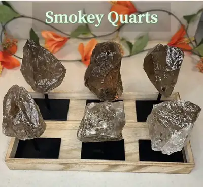 We got limited stock so hurry✨ High quality smokey quarts on metal stand from Brazil for only $30 ea...