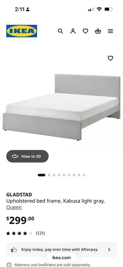 IKEA Gladstad Queen bed frame, View more