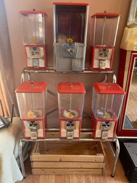 Vintage Northwestern candy machine stand set