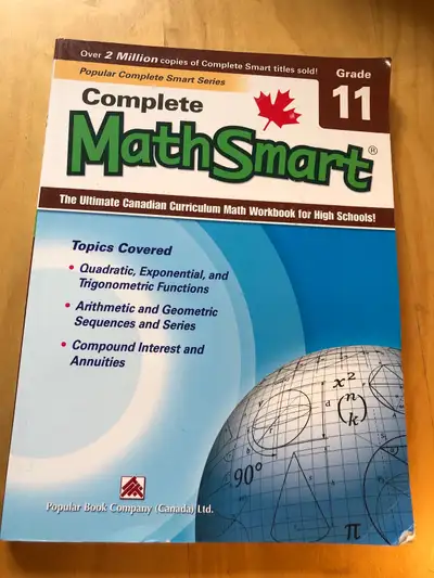 This is a Complete MathSmart Grade 11 workbook, covering topics from quadratic functions to compound...