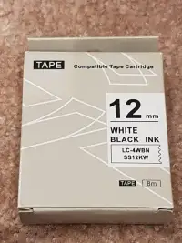 12mm LABEL TAPE CARTRIDGES. ENTIRE TEN LOT FOR JUST $80