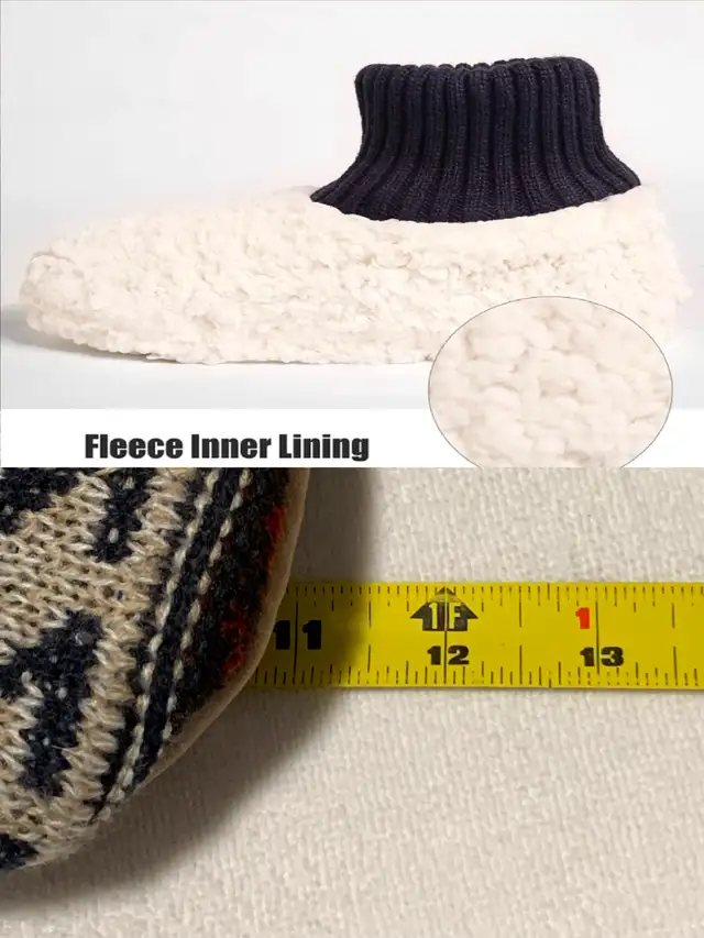 Men’s Slipper Socks *BRAND NEW* Non Slip Grips, Knit Fleece63406571632257121