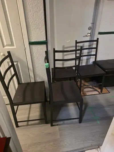 Set of 4 Black Dining Chairs, View more