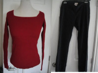 GAP Red Maternity Ribbed Knit Sweater & Pants Size S/P