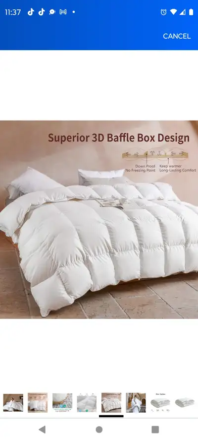 New King Size Feathers and Down Duvet, View more