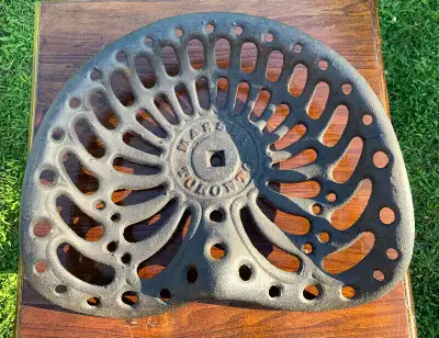 $240 for this Vintage Cast Iron Massey Toronto Tractor Seat, View more