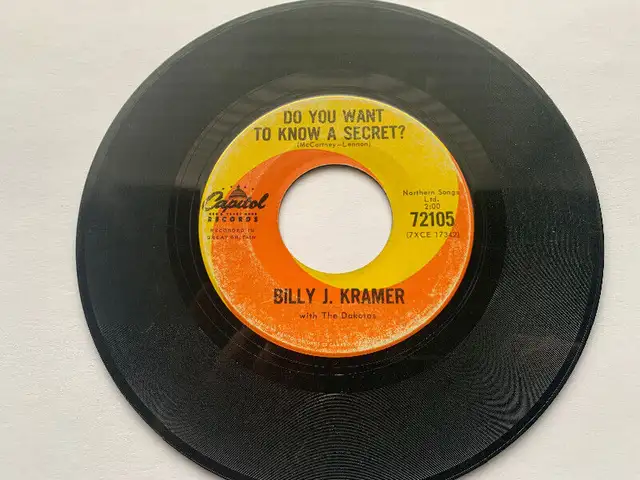 Billy J Kramer 45 I’ll Be On My Way/Do You Want To Know A Secret
