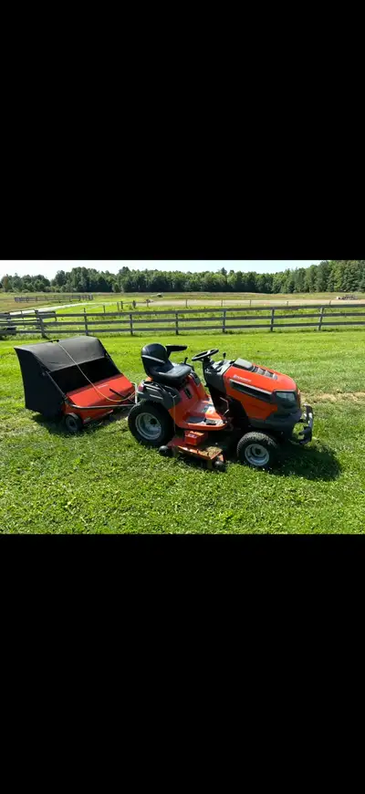 24 HP Kawasaki engine Low hours Solid steel welded deck 52” cut Two sets of extra blades included