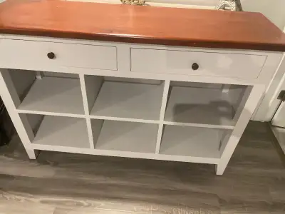 Accent Table with Solid Wood Top, View more